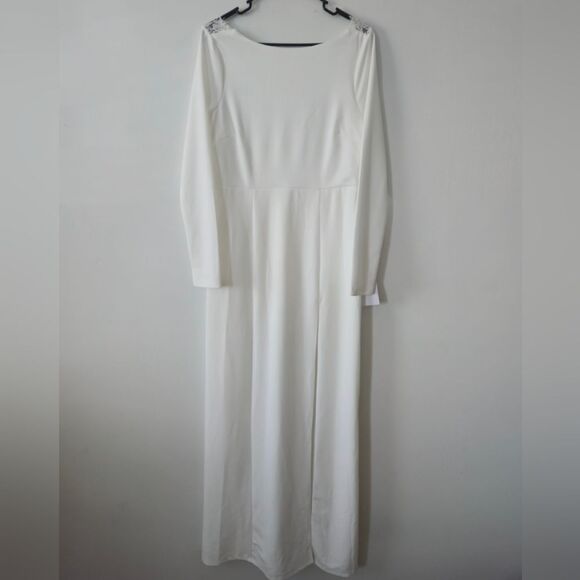 NWT Lulus Romantic Moments White Lace Long Sleeve Maxi Dress - Picture 1 of 10